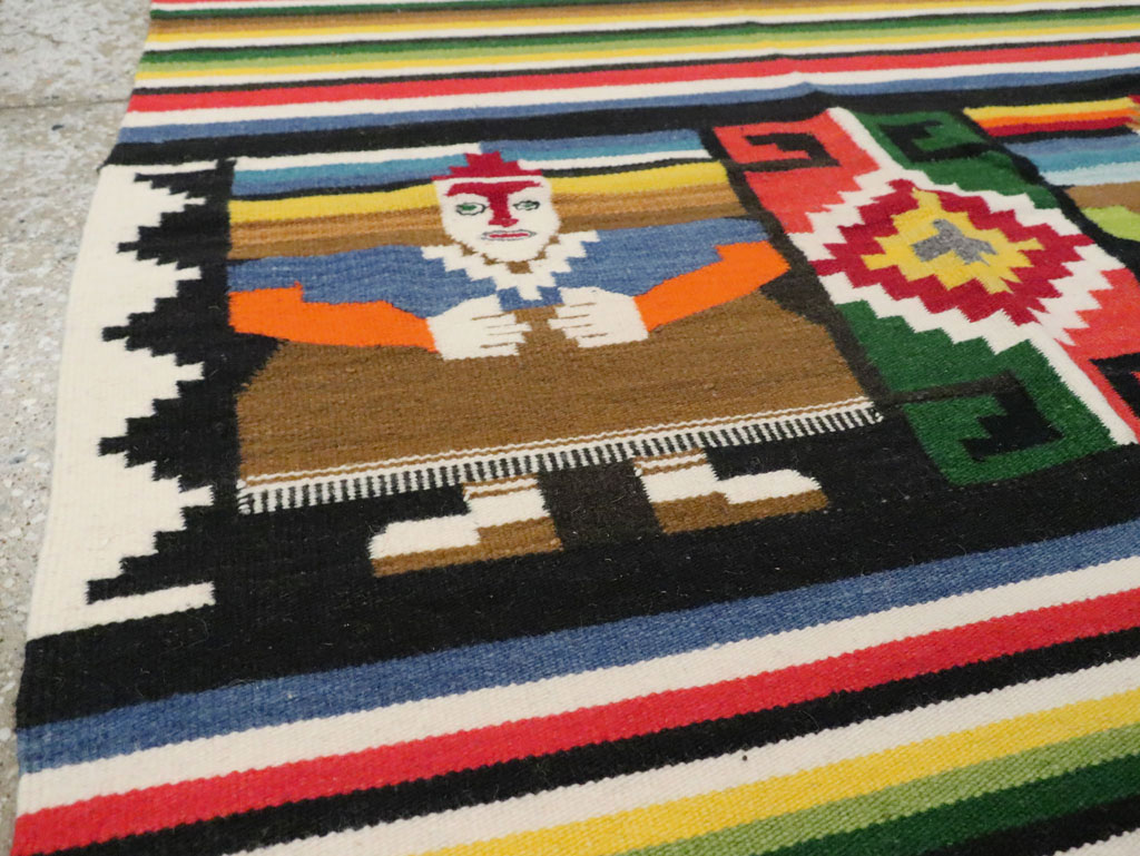 Vintage Persian Pictorial Kilim, No.28055 - Gsblank