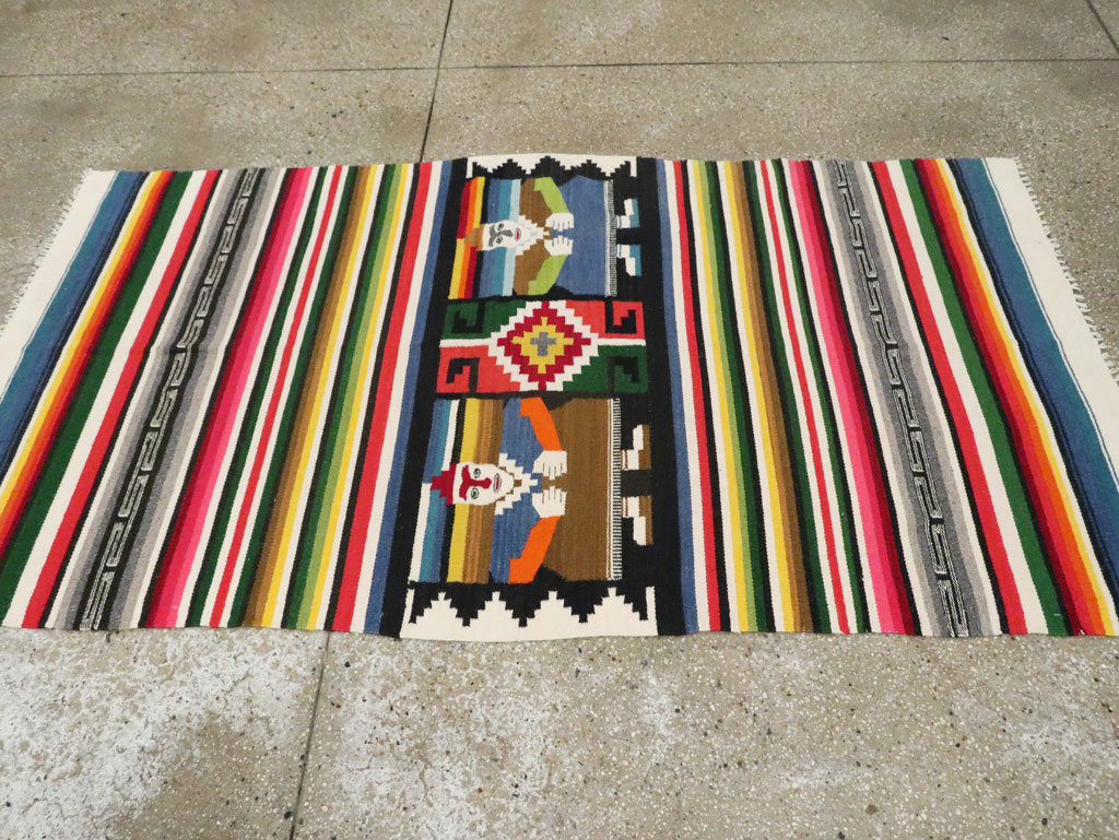 Vintage Persian Pictorial Kilim, No.28055 - Gsblank