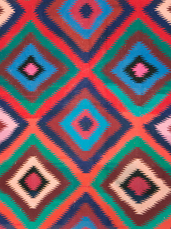 Vintage Persian Flatweave Kilim Gallery Carpet, No.28057 - Gsblank