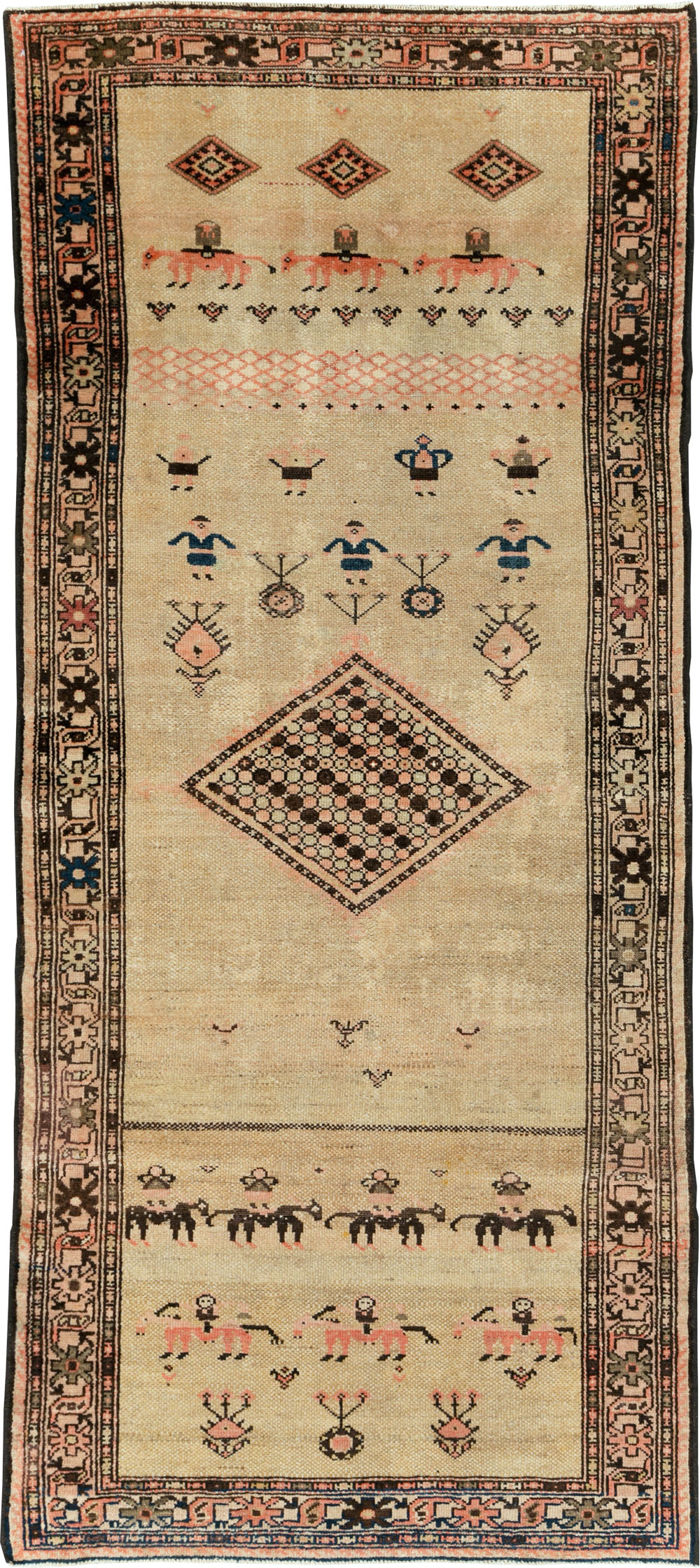 Antique Persian Serab Pictorial Runner, No.28065 - Gsblank