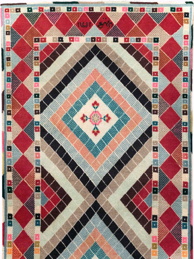 Vintage Persian Mashad Runner, No.28068 - Gsblank