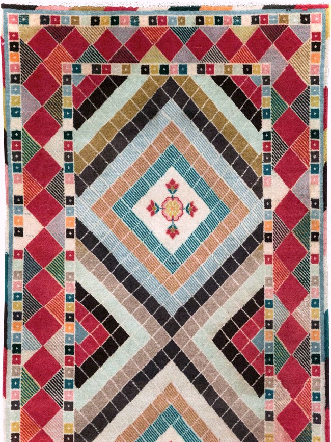 Vintage Persian Mashad Runner, No.28068 - Gsblank