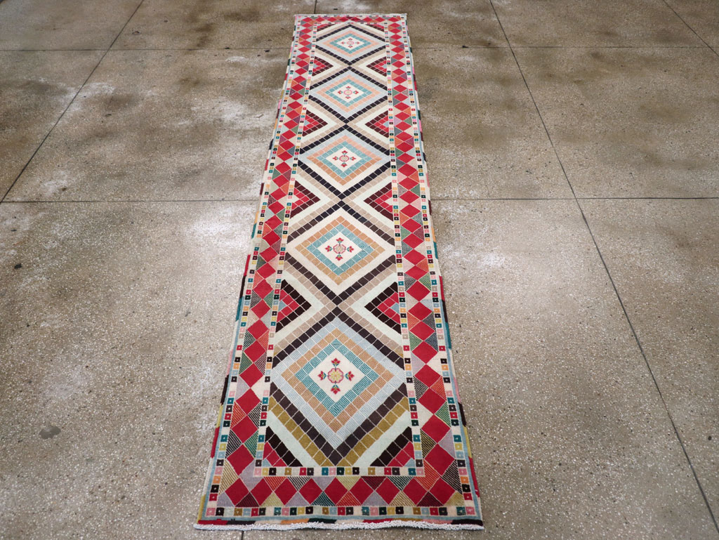 Vintage Persian Mashad Runner, No.28068 - Gsblank