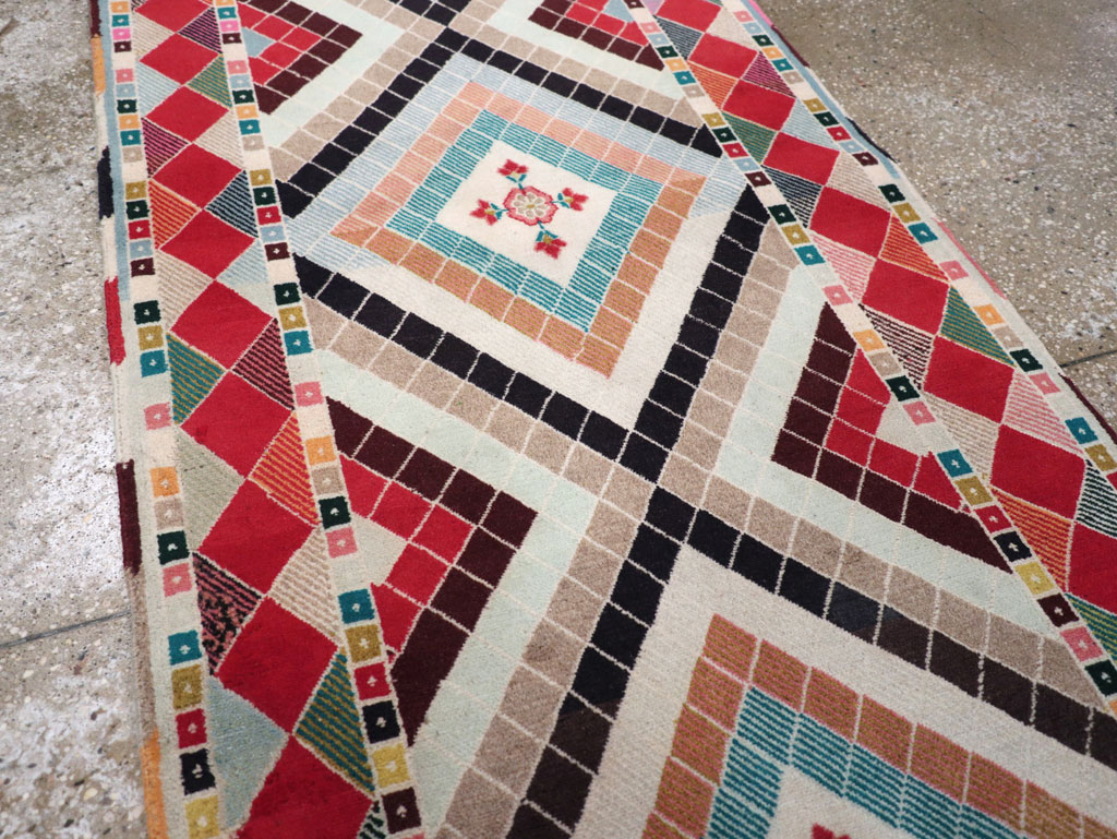 Vintage Persian Mashad Runner, No.28068 - Gsblank