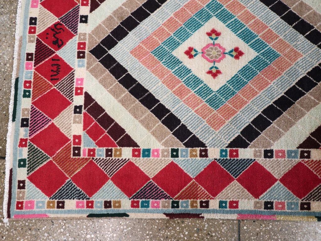 Vintage Persian Mashad Runner, No.28068 - Gsblank