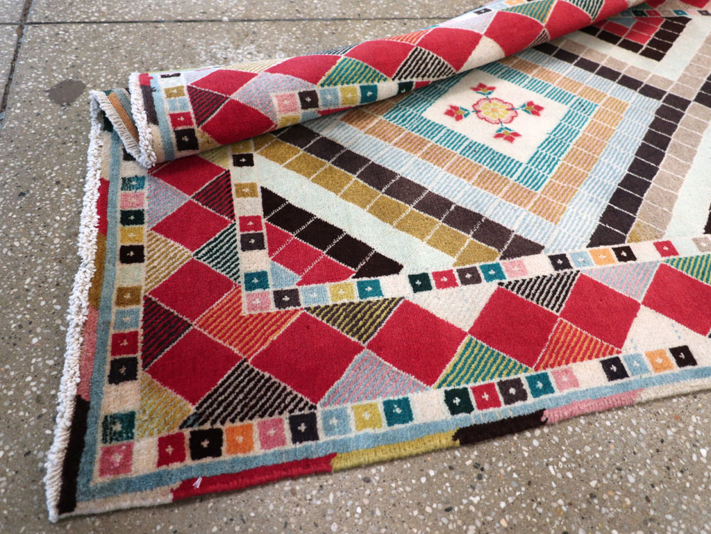 Vintage Persian Mashad Runner, No.28068 - Gsblank