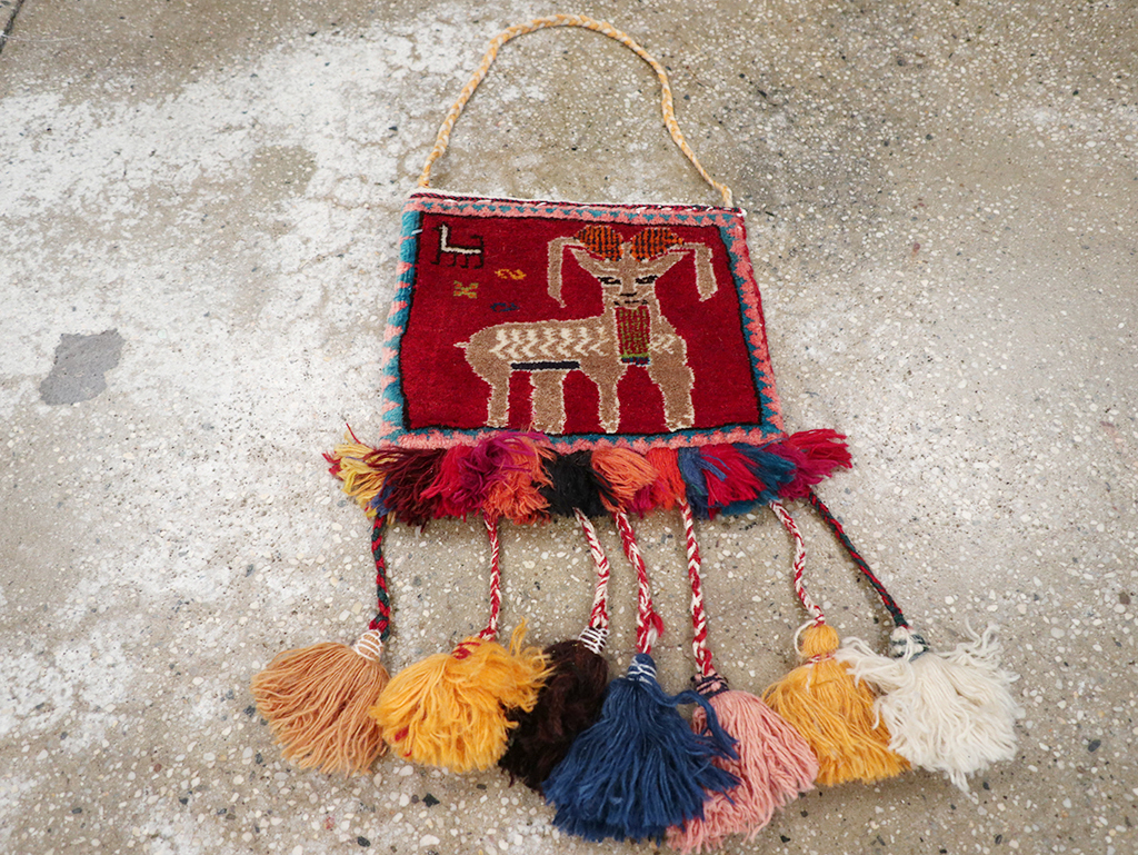 Vintage Persian Shiraz Bag Face, No.28075 - Gsblank