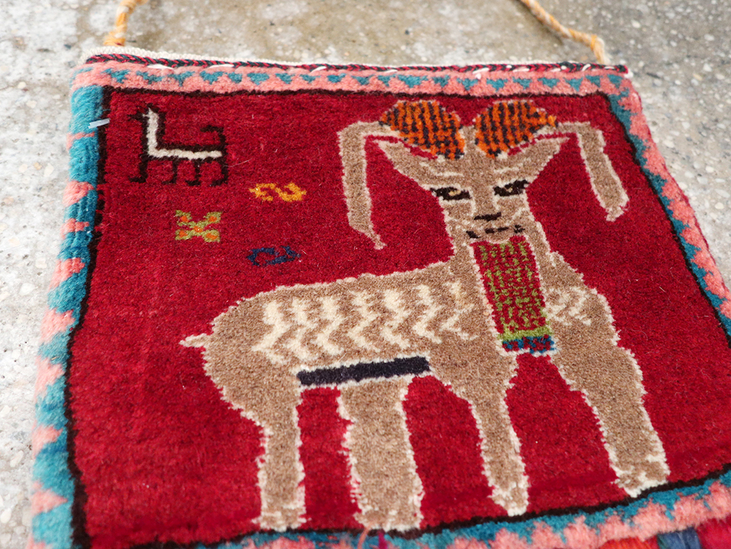 Vintage Persian Shiraz Bag Face, No.28075 - Gsblank