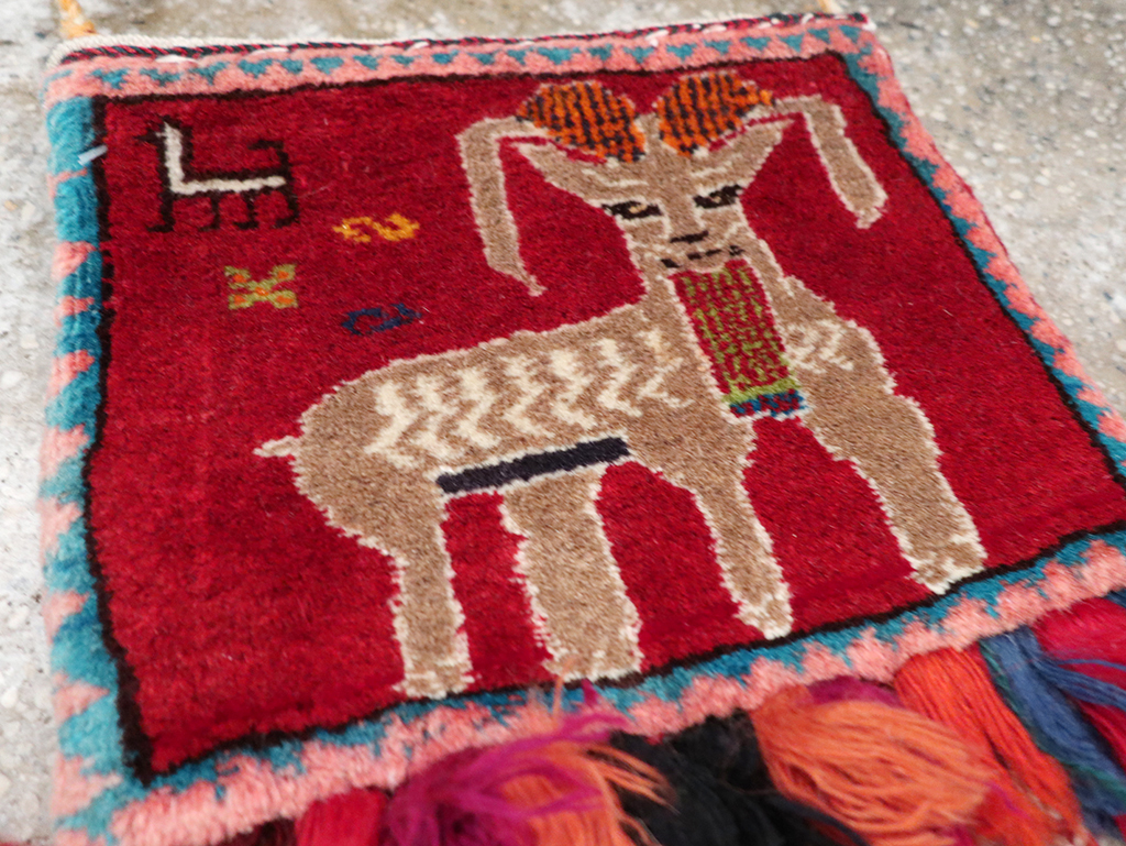 Vintage Persian Shiraz Bag Face, No.28075 - Gsblank