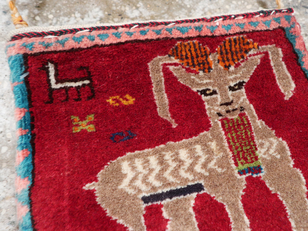 Vintage Persian Shiraz Bag Face, No.28075 - Gsblank
