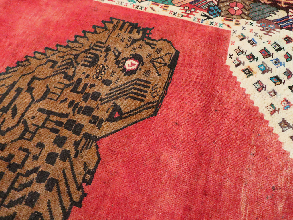Vintage Pictorial Gabbeh Rug, No.28076 - Gsblank