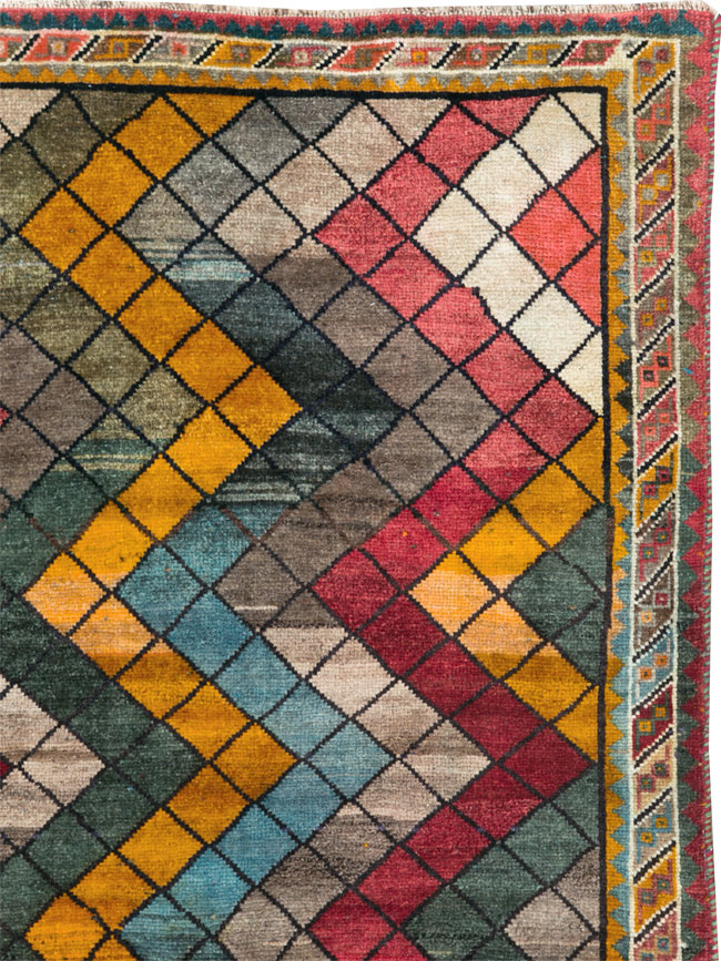 Vintage Persian Gabbeh Rug, No.28077 - Gsblank