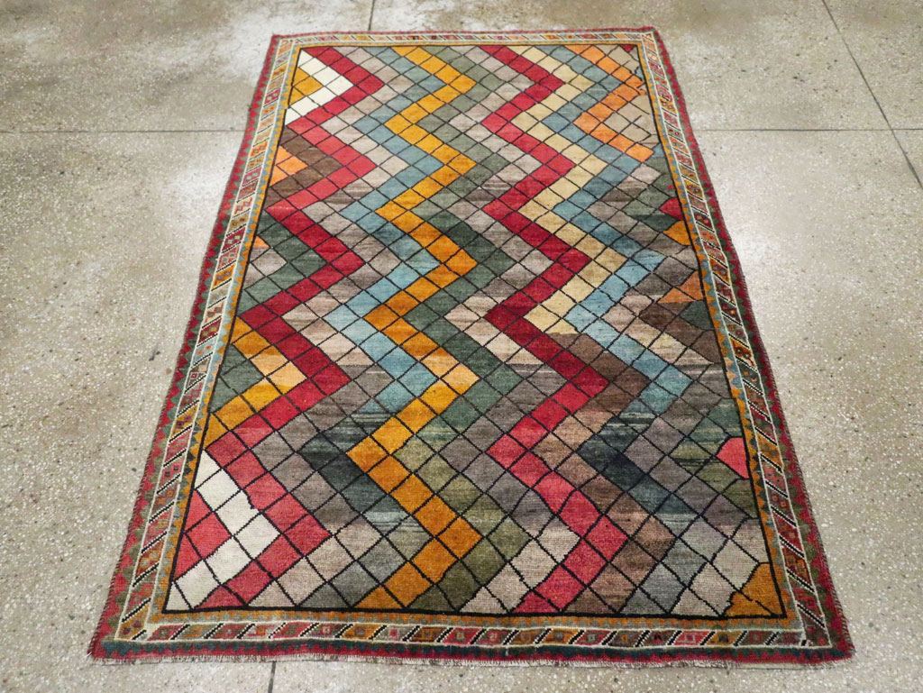 Vintage Persian Gabbeh Rug, No.28077 - Gsblank