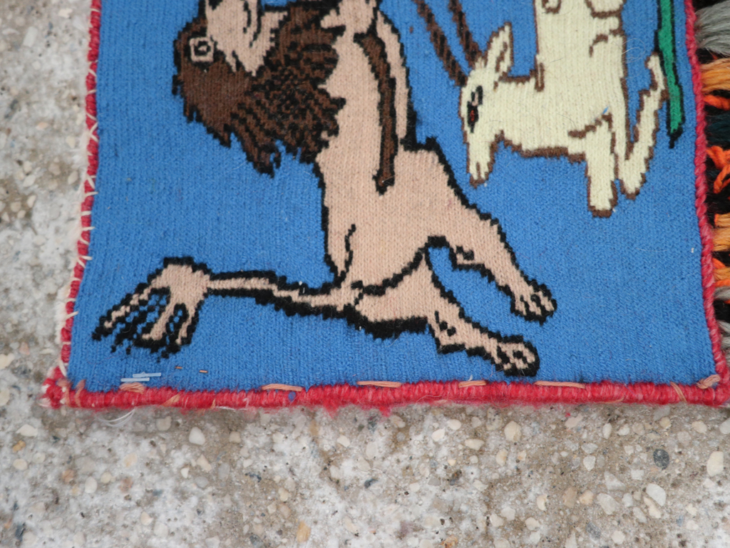 Vintage Persian Shiraz Pictorial Bag, No.28081 - Gsblank