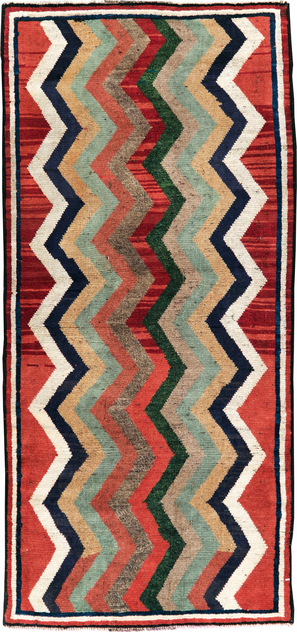 Vintage Persian Gabbeh Throw Rug, No.28083 - Gsblank