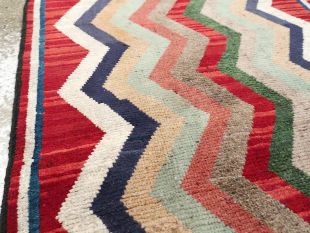 Vintage Persian Gabbeh Throw Rug, No.28083 - Gsblank