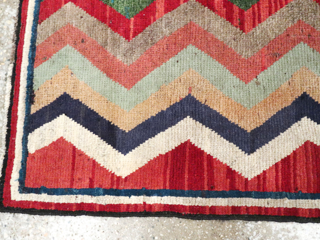 Vintage Persian Gabbeh Throw Rug, No.28083 - Gsblank