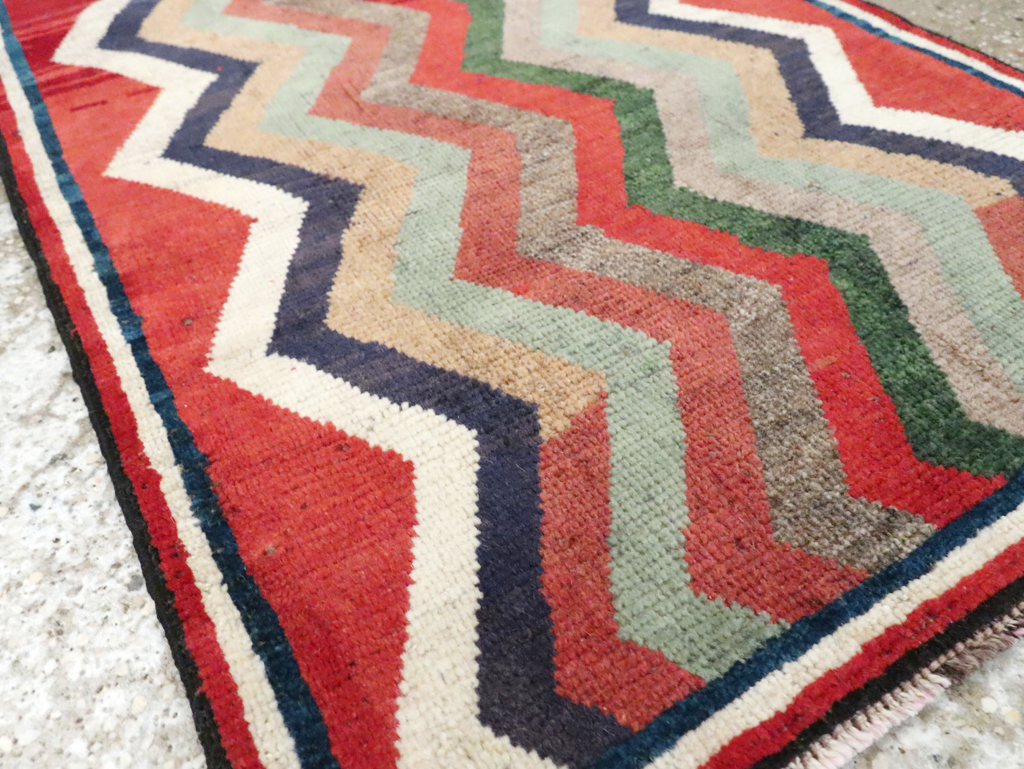 Vintage Persian Gabbeh Throw Rug, No.28083 - Gsblank