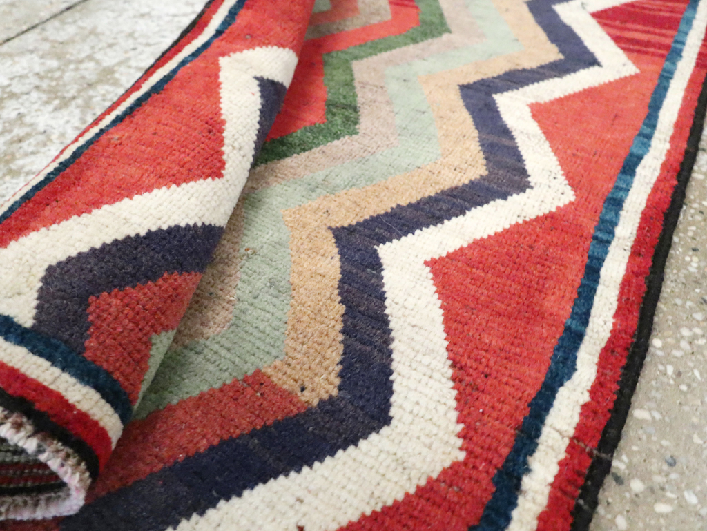 Vintage Persian Gabbeh Throw Rug, No.28083 - Gsblank