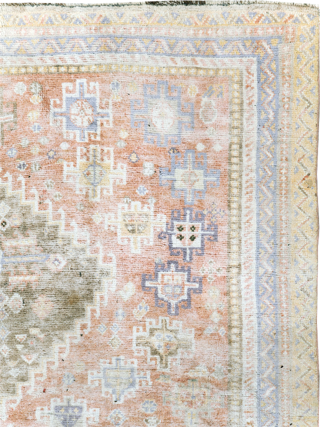 Vintage Persian Cotton Shiraz Accent Rug, No.28086 - Gsblank