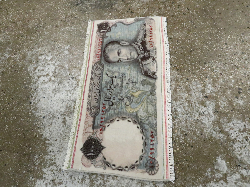 Vintage Persian Tabriz Pictorial Rug, No.28090 - Gsblank