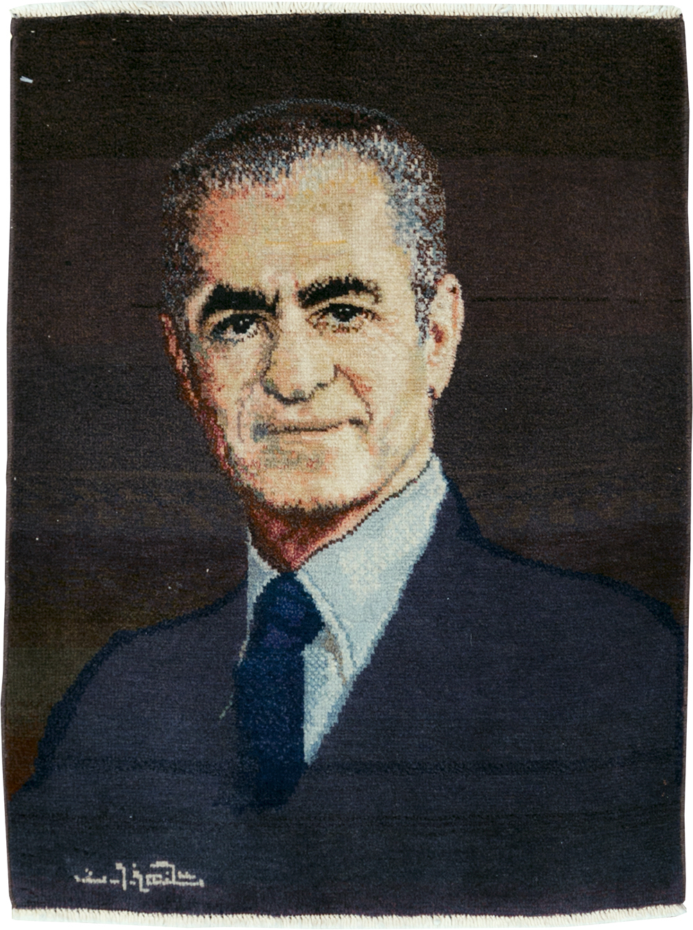 Vintage Persian Tabriz Pictorial Rug, No.28092 - Gsblank