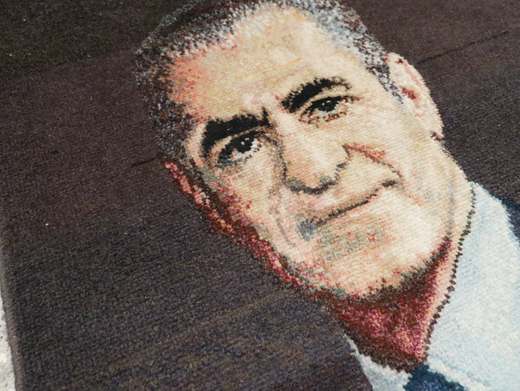 Vintage Persian Tabriz Pictorial Rug, No.28092 - Gsblank