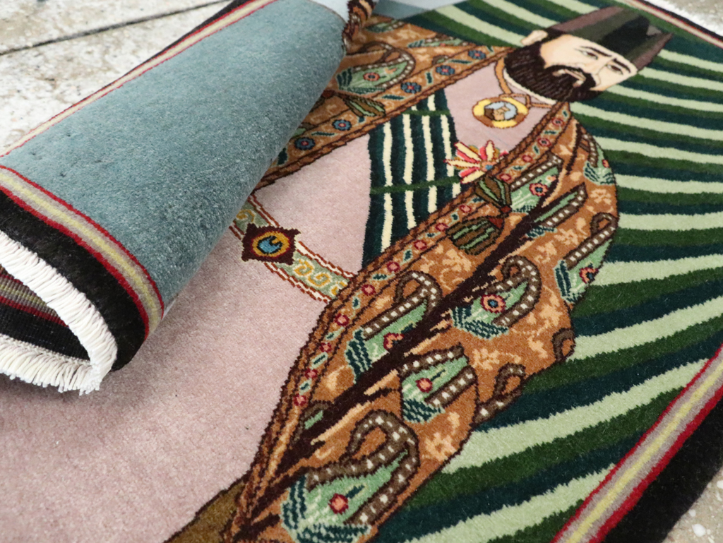 Vintage Persian Tabriz Pictorial Rug (Pair: 2 of 2), No.28094 - Gsblank