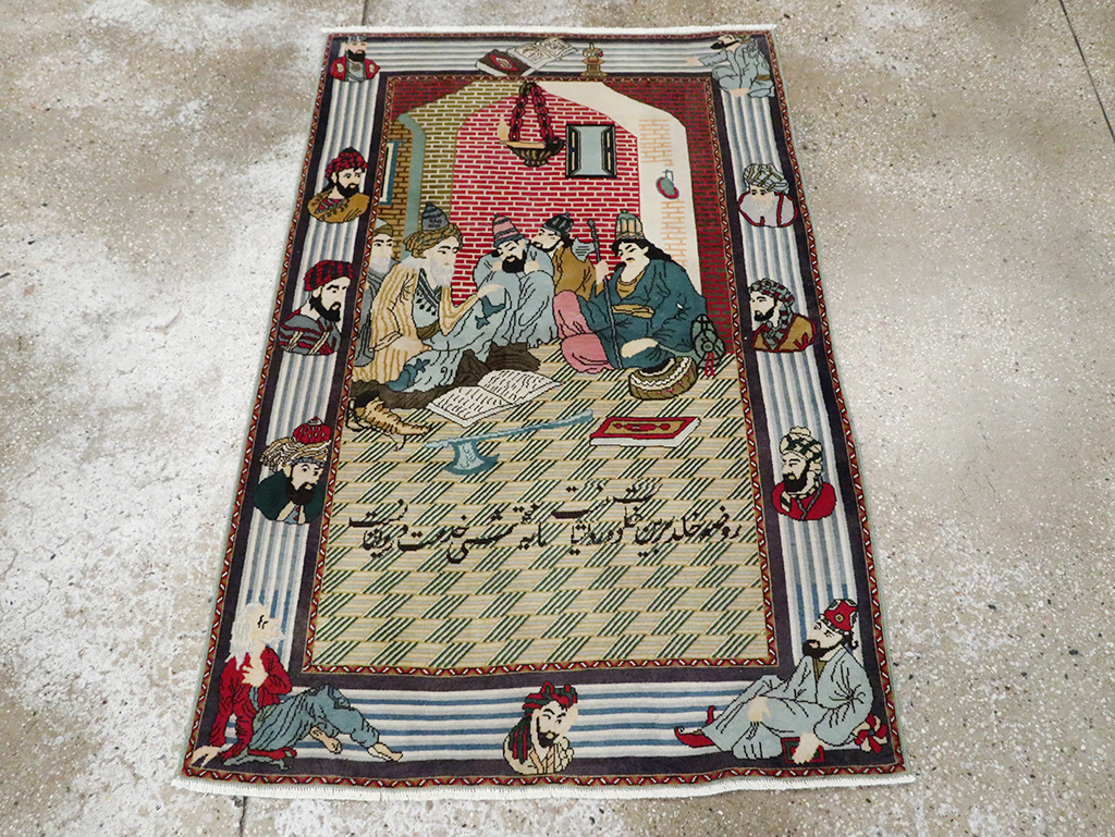 Vintage Persian Tabriz Rug, No.28095 - Gsblank