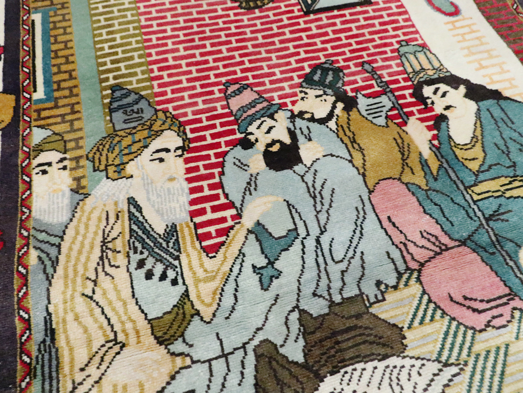 Vintage Persian Tabriz Rug, No.28095 - Gsblank