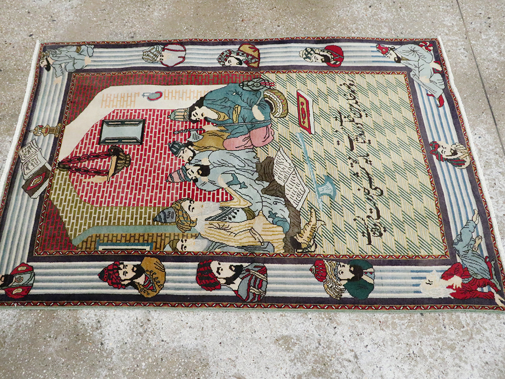 Vintage Persian Tabriz Rug, No.28095 - Gsblank