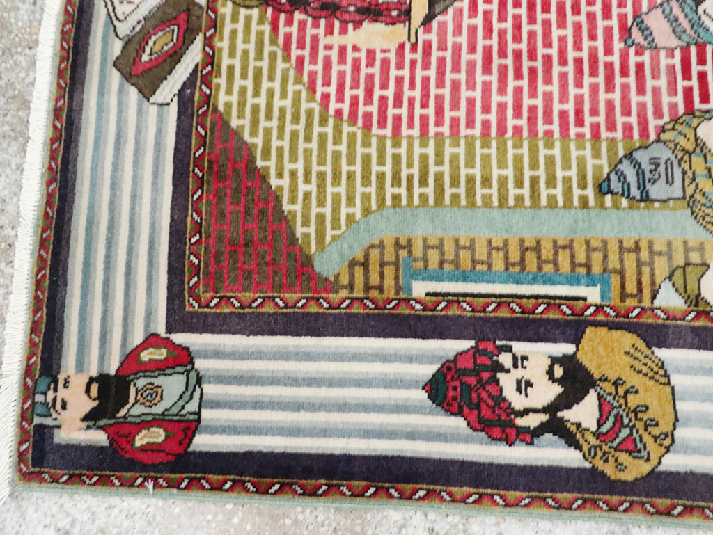 Vintage Persian Tabriz Rug, No.28095 - Gsblank