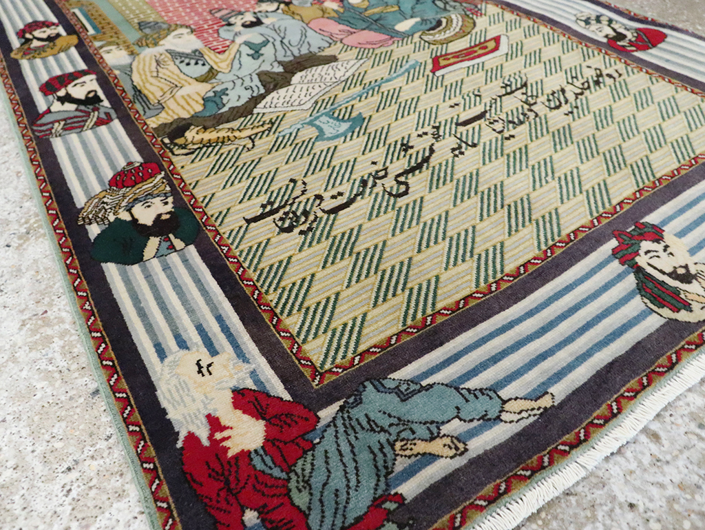 Vintage Persian Tabriz Rug, No.28095 - Gsblank