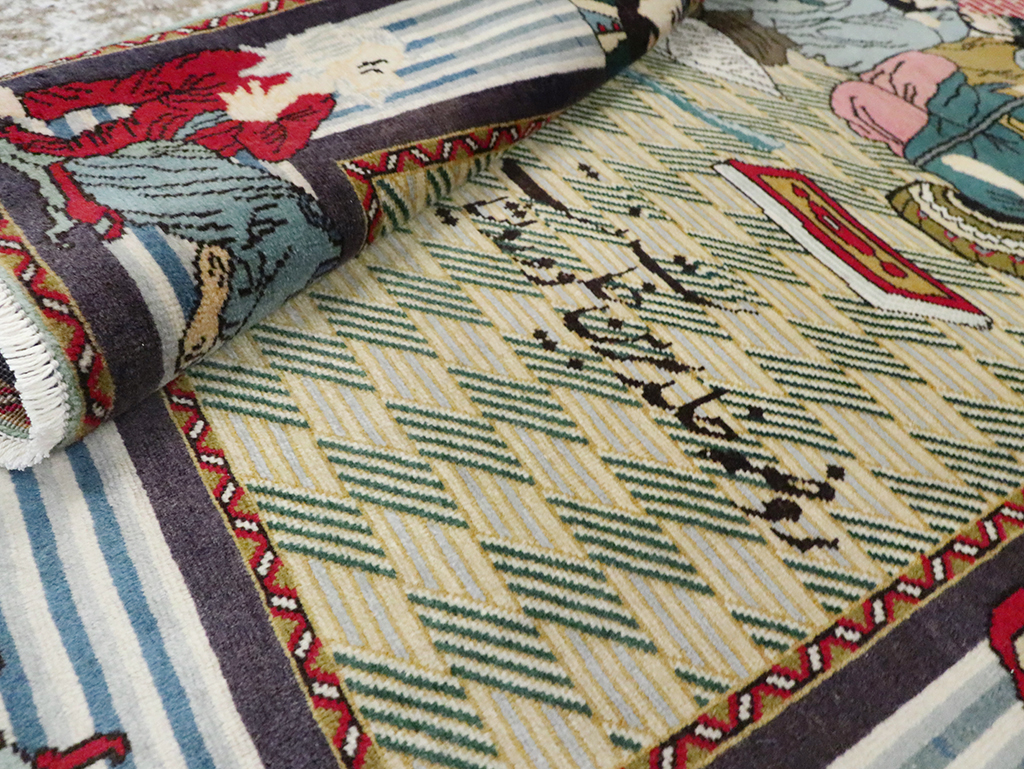 Vintage Persian Tabriz Rug, No.28095 - Gsblank