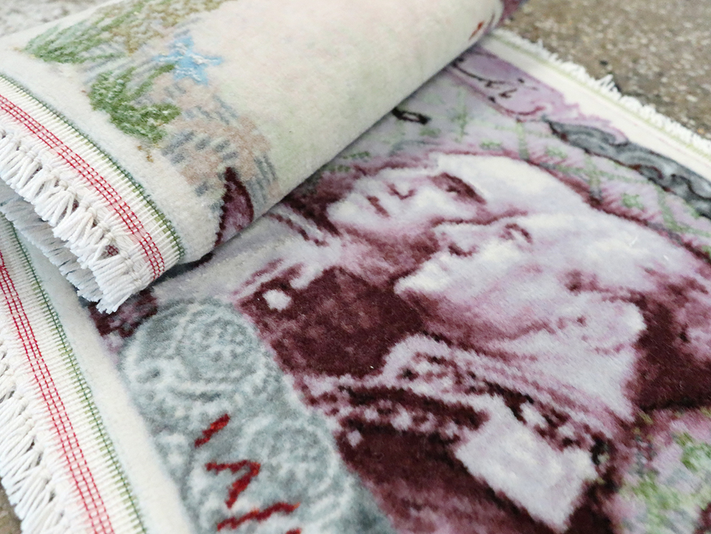 Persian Tabriz Pictorial Rug, No.28096 - Gsblank