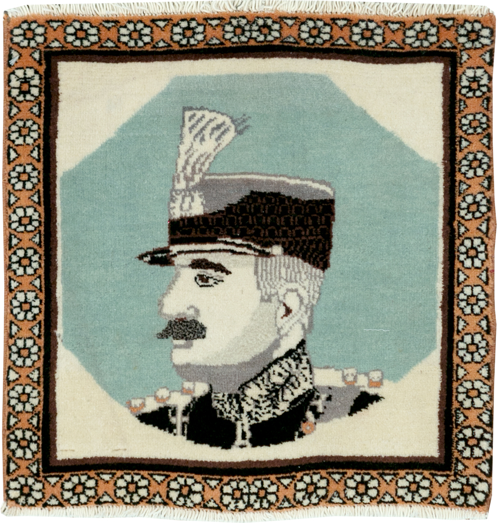 Vintage Persian Tabriz Pictorial Rug, No.28097 - Gsblank