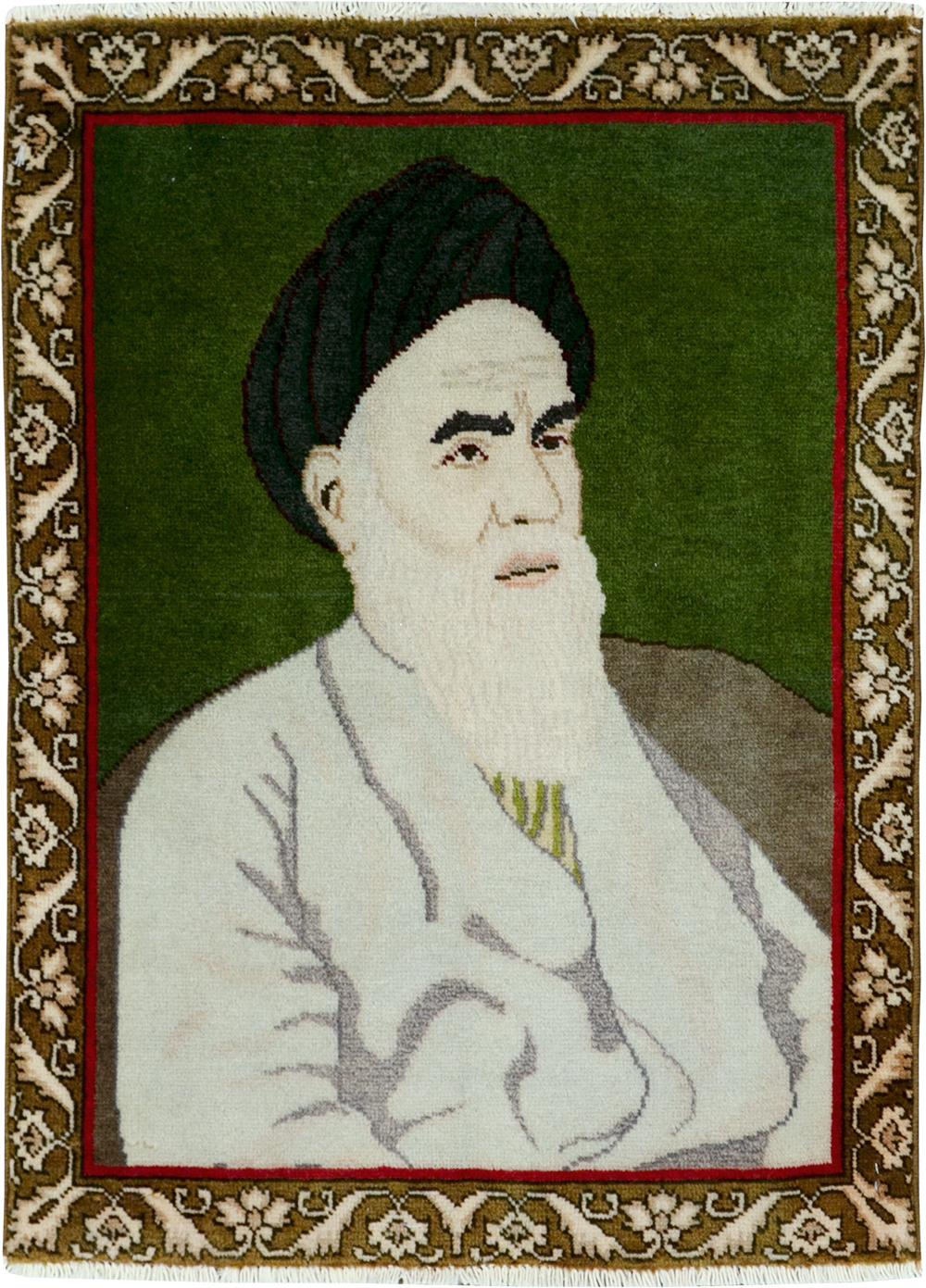 Vintage Persian Tabriz Pictorial Rug, No.28100 - Gsblank