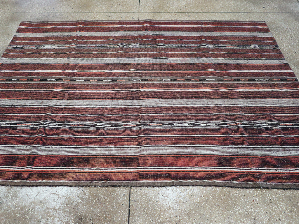 Vintage Persian Flatweave Kilim Accent Rug, No.28110 - Gsblank