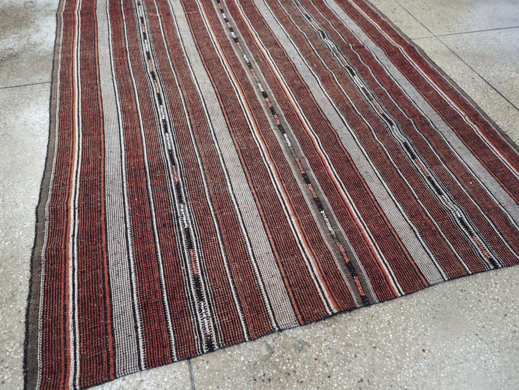 Vintage Persian Flatweave Kilim Accent Rug, No.28110 - Gsblank