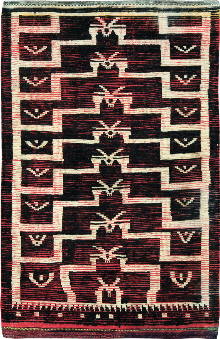 Vintage Turkish Tulu Accent Rug, No.28119 - Gsblank