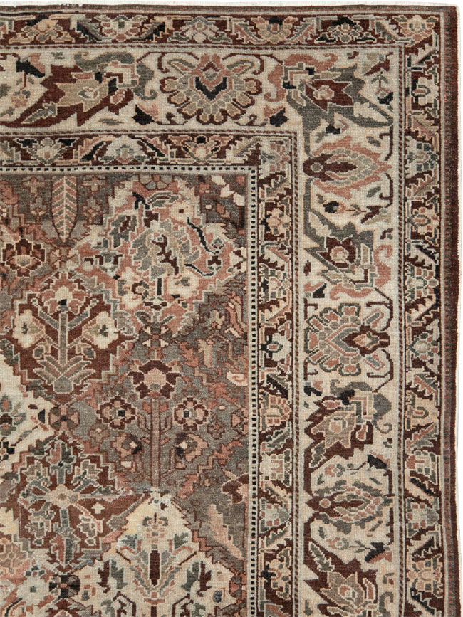 Antique Persian Square Bakhtiari Carpet, No.28122 - Gsblank