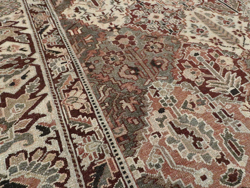 Antique Persian Square Bakhtiari Carpet, No.28122 - Gsblank
