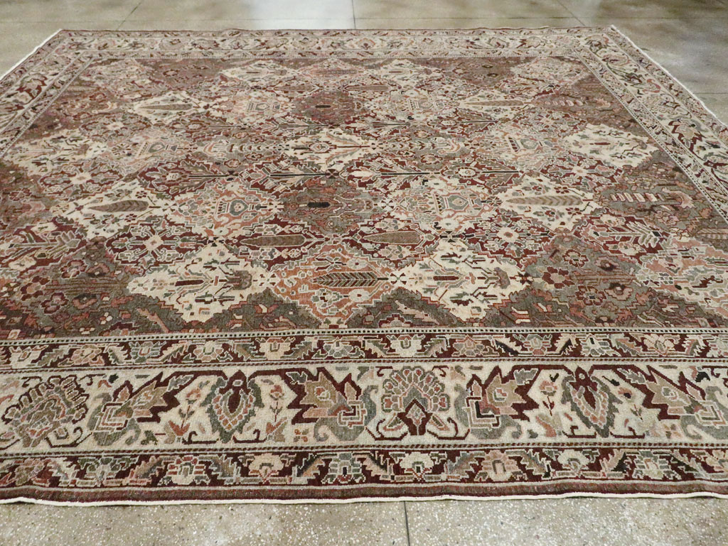 Antique Persian Square Bakhtiari Carpet, No.28122 - Gsblank