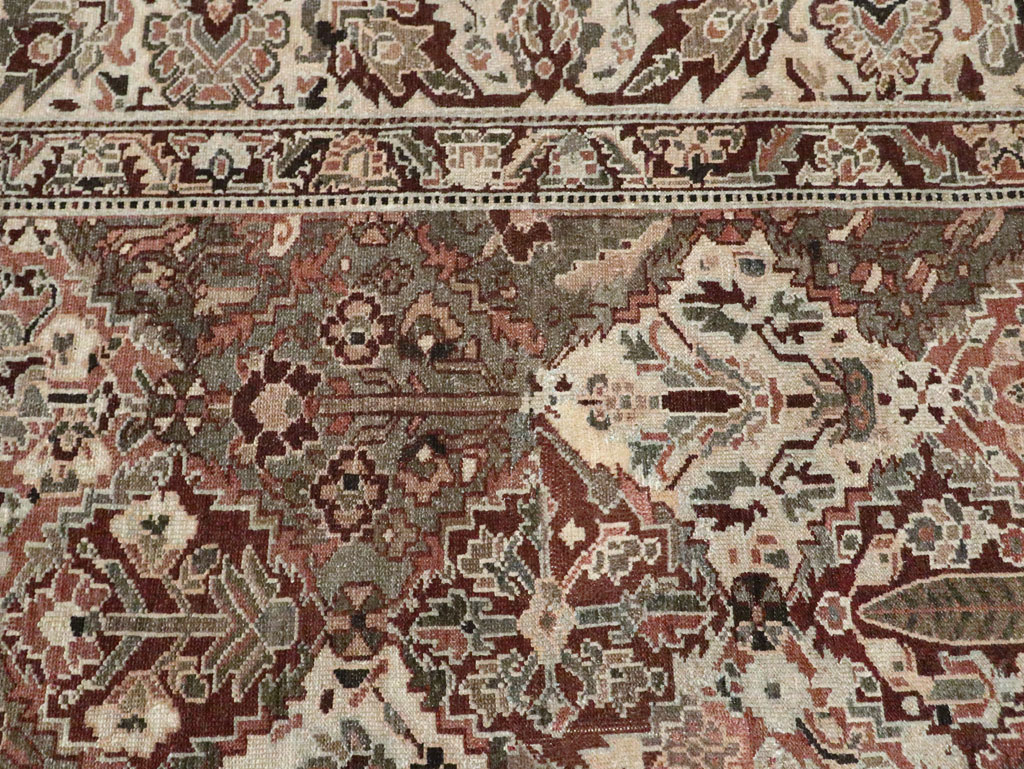 Antique Persian Square Bakhtiari Carpet, No.28122 - Gsblank