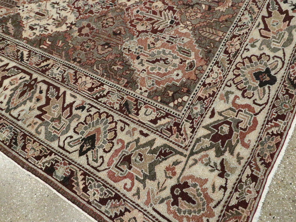 Antique Persian Square Bakhtiari Carpet, No.28122 - Gsblank