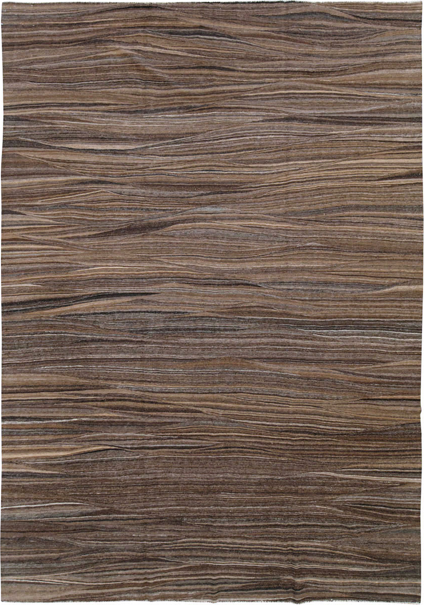 Modern Swedish Inspired Turkish Flatweave, No.28125 - Gsblank