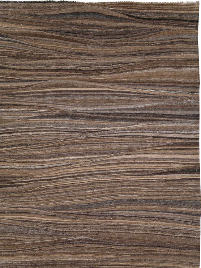 Modern Swedish Inspired Turkish Flatweave, No.28125 - Gsblank