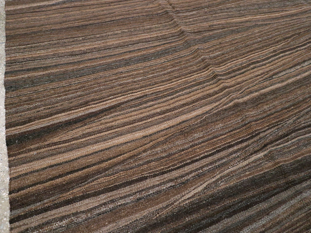 Modern Swedish Inspired Turkish Flatweave, No.28125 - Gsblank