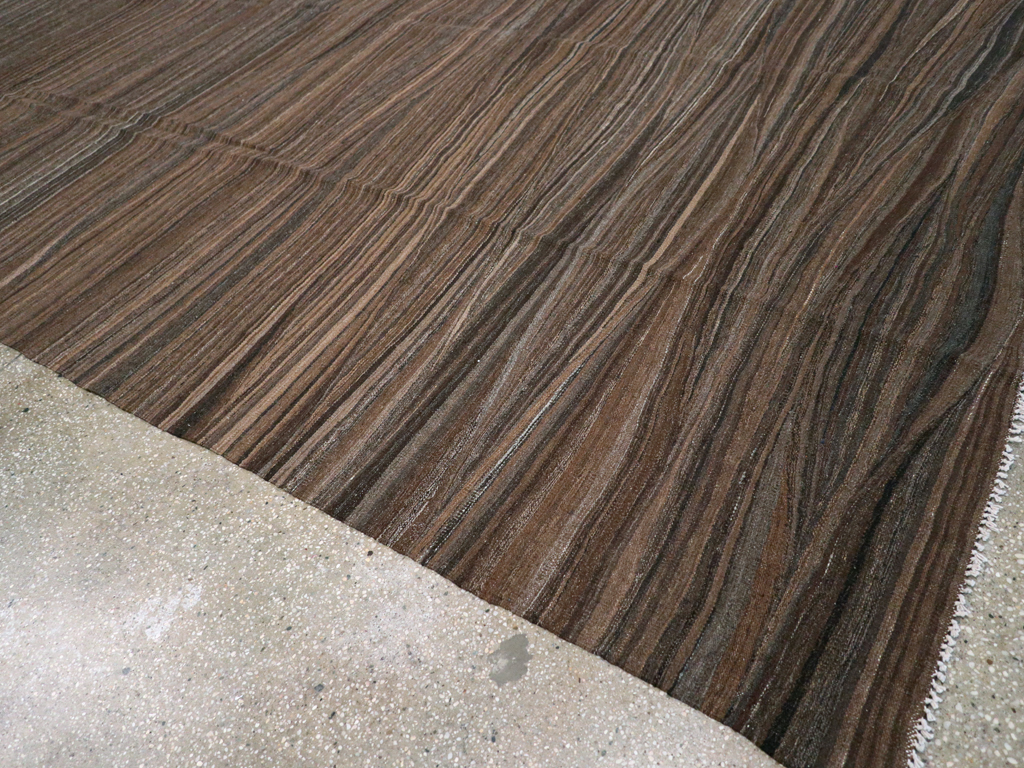 Modern Swedish Inspired Turkish Flatweave, No.28125 - Gsblank