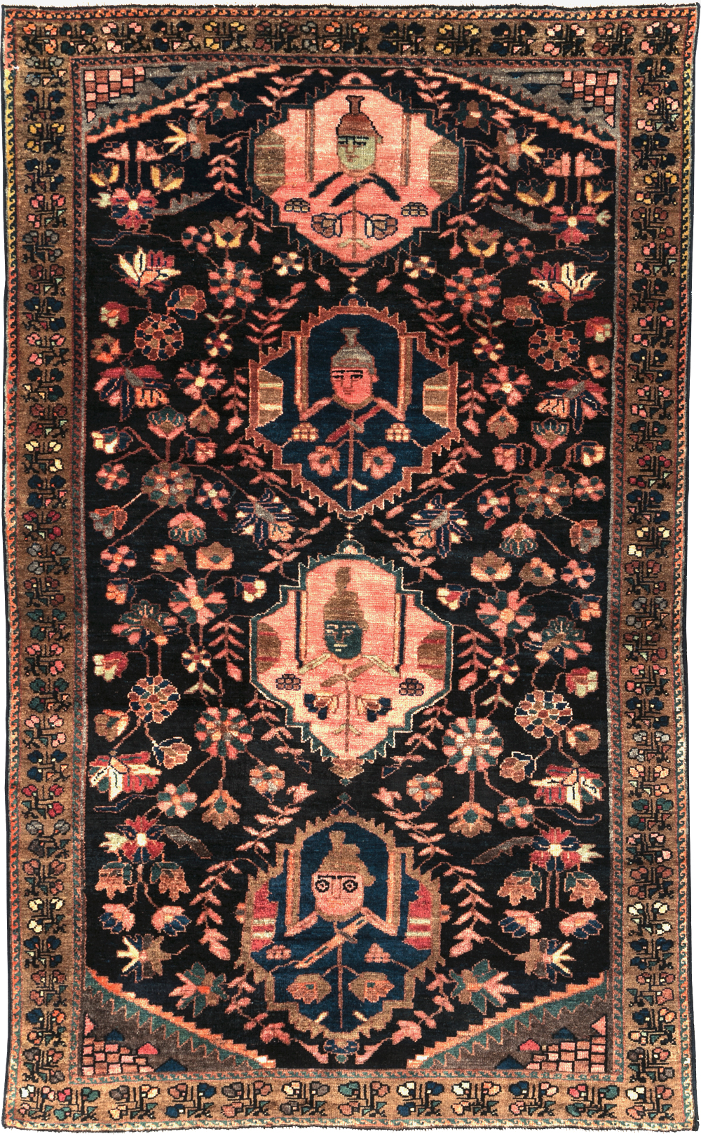 Antique Persian Pictorial Malayer Rug, No.28133 - Gsblank